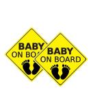 Buy Famkit Baby On Board Car Stickers - Waterproof & Durable Safety Signs (2-Pack 14x14 cm) | International Shipping Available - Buy Online on GoSupps.com