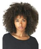 Kalyss 8 Short Kinky Curly Wig for Women - Black Premium Synthetic Afro Wig with Hair Bangs | Natural Curls, Bouncy, Full Look | 150% Density - Buy Online on GoSupps.com