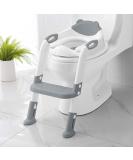 Potty Training Seat with Step Stool Ladder,SKYROKU Potty Training Toilet for Kids Boys Girls Toddlers-Comfortable Safe Potty Seat with Anti-Slip Pads Ladder (Grey) Gray - Buy Online on GoSupps.com