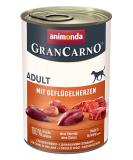 Animonda GranCarno Adult Wet Dog Food with Poultry Hearts - 6 x 400g | Premium International Shipping - Buy Online on GoSupps.com