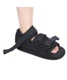 Postoperative Recreational Shoe - Adjustable Medical Support for Broken Foot Toe & Stress Fractures | L-Black - Buy Online on GoSupps.com