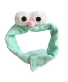 Soft Plush Hairband with Big Eyes - Mint Green Headband for Face Washing & Makeup | International Shipping Available - Buy Online on GoSupps.com