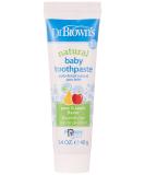 Dr. Brown's Baby Toothpaste, Apple Pear Flavor Toddlers and Kids Love, Fluoride Free, Made in the USA, 0-3 Years, 1.4oz - Buy Online on GoSupps.com