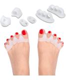 DOACT Toe Spreader - 4 Pairs Hallux Valgus Gel Toe Corrector & Separator for Bunion Pain Relief Silicone Toe Alignment for Men & Women - Buy Online on GoSupps.com