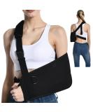 Fotgok Breathable Arm Sling with Waist Belt - Shoulder Immobilizer for Men and Women - Strong Support Brace for Shoulder Injury - Black - Buy Online on GoSupps.com