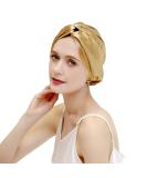 ZIMASILK 22 Momme Organic Pure Mulberry Silk Bonnet | Silk Sleep Cap for Women Hair Care | Golden Color | One Size - Buy Online on GoSupps.com