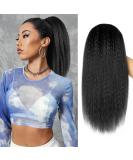 MODSIGHT Yaki Straight Ponytail Extension for Black Women  14 Inch Black Fluffy Thick Synthetic Yaki Ponytails  Drawstring Yaki Ponytail for Black Women Girls (Natural Black 1B) - Buy Online on GoSupps.com