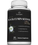 Sunergetic Premium Black Cumin Seed Oil Softgels - 1000mg  90 Count | High Potency Black Seed Oil - Buy Online on GoSupps.com