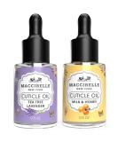 Maccibelle Cuticle Oil 0.5 oz Set of 2 - Tea Tree Lavender & Milk Honey for Dry Cracked Cuticles - Buy Online on GoSupps.com