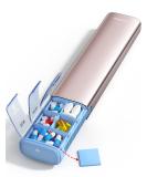 Vaydeer Rose Gold Travel Pill Organizer - 7 Day Weekly Pill Box for Vitamins & Meds - Large Capacity 2x Daily Use - Buy Online on GoSupps.com