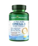 Purity Products Ultra Pure Omega 3 Super Formula 90 Softgels - Premium Quality Fish Oil Supplement - Buy Online on GoSupps.com