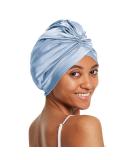 Lilysilk 100% Mulberry Silk Sleeping Cap for Curly Hair | 19 Momme Silk Bonnet Night Hat | Women's Hair Wrap with Elastic Band - Light Blue - Buy Online on GoSupps.com