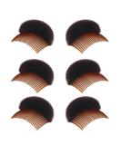 FSSTUD 6-Piece Sponge Hair Pillow Set | Volume Bump-Up Updo Pads with Clips for Women & Girls - Brown - Buy Online on GoSupps.com