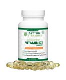 Zaytun Halal Vitamin D3 5000 IU 180 Mini Softgels Supports Bones Healthy Muscle Function & Immune Premium Vitamin D from Safflower Oil 6 Months Supply Non-GMO Gluten-Free Made in USA - Buy Online on GoSupps.com