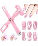 Cat Eye Magnet for Nails - 5-in-1 Nail Art Magnetic Tool | Multi-Function Wand & Accessories (Pink - Buy Online on GoSupps.com