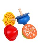 YeahiBaby Wooden Spinning Top - Traditional Colorful Wooden Toy Set for Kids (4 Pieces) - Perfect Gift for Children - Buy Online on GoSupps.com
