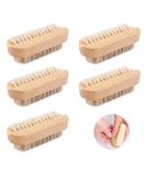 5 Pcs Two-Sided Wooden Nail Brushes - Double Sided Hand Scrubbing Cleaning Brush for Men and Women - Natural Wood Manicure Supplies - Buy Online on GoSupps.com