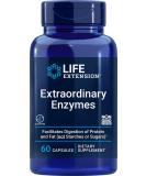 Life Extension Extraordinary Enzymes - 60 Capsules for Digestive Health & Wellness - Buy Online on GoSupps.com