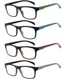 Eyekepper 4 Pack Reading Glasses - Stylish Pattern Design for Men & Women +0.50 Diopters - International Shipping Available - Buy Online on GoSupps.com