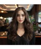 BERRYLION Long Brunette Curly Wig - Synthetic Light Brown Wigs for Black Women | Daily Wear Brown Wig - Buy Online on GoSupps.com