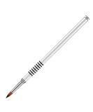 Accmor 3D Acrylic Nail Brush - Kolinsky Bristle, Size #2 - Non-Slip Handle - Silver Metal - Pack of 1 - Buy Online on GoSupps.com