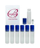Buy Beauticom 10ml Glass Roller Bottles - 12 Pack Blue | Essential Oil Aromatherapy Perfume Lip Gloss - Durable Stainless Steel Roll Balls & Metal Caps - Buy Online on GoSupps.com