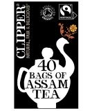 Clipper Tea Fairtrade Organic Assam 40 Tea Bags - Set of 6 (240 Teabags) | Organic, Fairtrade, Plastic-Free & Biodegradable - Buy Online on GoSupps.com