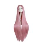 MapofBeauty 40"/100cm Natural Soft Straight Long Cosplay Wig (Rouge Pink) - Buy Online on GoSupps.com