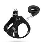 Premium Dog Harness for Small Dogs | Stylish Puppy Tableware & Cat Dishes with Leash | Curli Dog Harness - Perfect for Puppies (Size S Black) - Buy Online on GoSupps.com