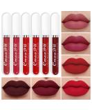 evpct CmaaDu 6Pcs Matte Liquid Lipstick Set labiales mate 24 horas originales matte larga duracion 24 Deep Dark Red Stay on Matte Lipstick Long Lasting 24 Waterproof Permanent Lipsticks 24 Hours A07 6 Count (Pack of 1) A-Set07 - Buy Online on GoSupps.com