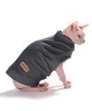 Caracaleap Dog Sweater - Soft & Warm Winter Clothing for Small Dogs & Cats - Fuzzy T-Shirt in Dark Gray - Buy Online on GoSupps.com