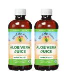 Lily of the Desert Organic Aloe Vera Juice Drink - Vegan, USDA Certified Inner Fillet, Gluten Free, Liquid Digestive Aid - 32 Fl Oz, Pack of 2 - Buy Online on GoSupps.com