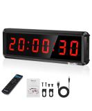 Seesii LED Gym Timer | Ultra-Clear Interval Timer with Remote | Countdown/Up Wall Clock with Buzzer | Connectable Power Fitness Timer for Gym, Home, Garage | 1.5 Inch Bright Red - Buy Online on GoSupps.com