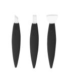 Pedicure Knife Set - 3Pcs Stainless Steel Tools for Ingrown Toe Nail, Foot Callus & Dead Skin Removal - Nail Care Kit for Feet Grooming - Black Set - Buy Online on GoSupps.com