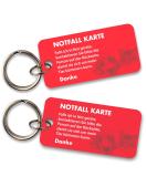 2 x pet emergency cards set made of high -quality PVC to protect your pets when you are away - Emergency Card - red with key ring - Buy Online on GoSupps.com