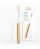 quip Gold Electric Toothbrush with Soft Bristles and Timer - Travel Cover, Mirror Mount, and Metal Handle Included - Buy Online on GoSupps.com