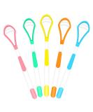 Kasesss 5-Piece Tongue Cleaner Set Plastic Tongue Scrapers in 5 Colors for Adults & Children | Fresh Breath & Bad Breath Fighter - Buy Online on GoSupps.com