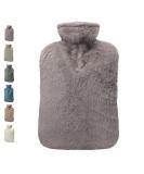 BICAREE 2L PVC Hot Water Bottle with Cover for Neck, Shoulder, Hand, and Feet Pain Relief - Grey | Hot & Cold Therapy for Menstrual Cramps - Buy Online on GoSupps.com