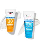 Eucerin Sun Advanced Hydration SPF 30 Sunscreen Lotion + After Sun Bundle - 5oz Sunscreen, 6.7oz Moisturizing After Sun Lotion - Buy Online on GoSupps.com