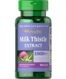 Puritan's Pride Milk Thistle 90ct - Natural Liver Support Supplement - Buy Online on GoSupps.com