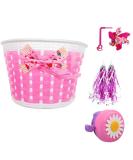 Liyamobu 4pcs Children's Bike Accessories: Girl's Bicycle Bell, 2 Bike Streamers, Handlebar Basket, Windmill Tassels - Buy Online on GoSupps.com