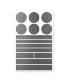 Reflecto Stick-on Reflector Stickers - 14-Piece Self-Adhesive Set in Metallic Matte Black for Textiles Strollers Helmets & Backpacks - Buy Online on GoSupps.com
