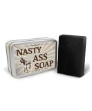 Nasty Ass Soap - Humorous Donkey Design - Handcrafted Black Soap for Men & Women - Activated Charcoal - Made in USA - International Shipping Available - Buy Online on GoSupps.com