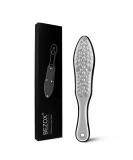 BEZOX Professional Foot File Callus Remover - Double Sided Pedicure Rasp for Cracked Heel - Surgical Grade Stainless Steel - Includes Cloth Storage Bag & Gift Box - Buy Online on GoSupps.com