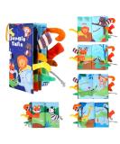 Vicloon Baby Cloth Book for Babies - 3D Animal Tails, Touch & Feel, Early Learning Quiet Book for 0-3 Year Olds - Jungle Theme - Buy Online on GoSupps.com