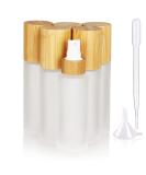 Cosidea 6-Pack 60ml Glass Spray Bottles with Bamboo Lid | Fine Mist Pumps for Perfume & Toner | Eco-Friendly Containers for Toiletries - Buy Online on GoSupps.com