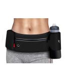 Simptech Running Belt Bag With Foldable Water Bottle Holder(Bottles NOT Included) No Bounce Large Pocket Water Resistant Fanny Waist Pack Hydration Running Phone Holder For Men And Women (Black) - Buy Online on GoSupps.com