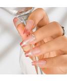 Sethexy Pink Gradient Long Coffin False Nails - Salon Quality Glitter Acrylic Nail Art for Women & Girls - Buy Online on GoSupps.com