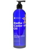 Radha Beauty Castor Oil 16oz - 100% Pure, Cold Pressed, Hexane Free - For Eyelashes, Eyebrows, Hair Growth - Lash Serum, Brow Treatment - Buy Online on GoSupps.com