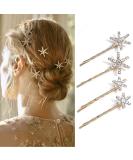 Bartosi Star Rhinestone Hair Pins - Decorative Crystal Hair Barrettes for Women and Girls (Pack of 4) - Buy Online on GoSupps.com